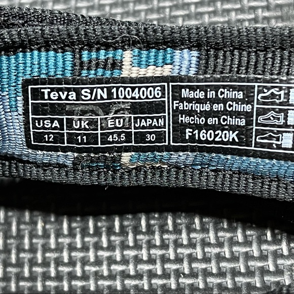 Teva Men's Original Universal - Peaks Black Size 12 - Picture 9 of 9